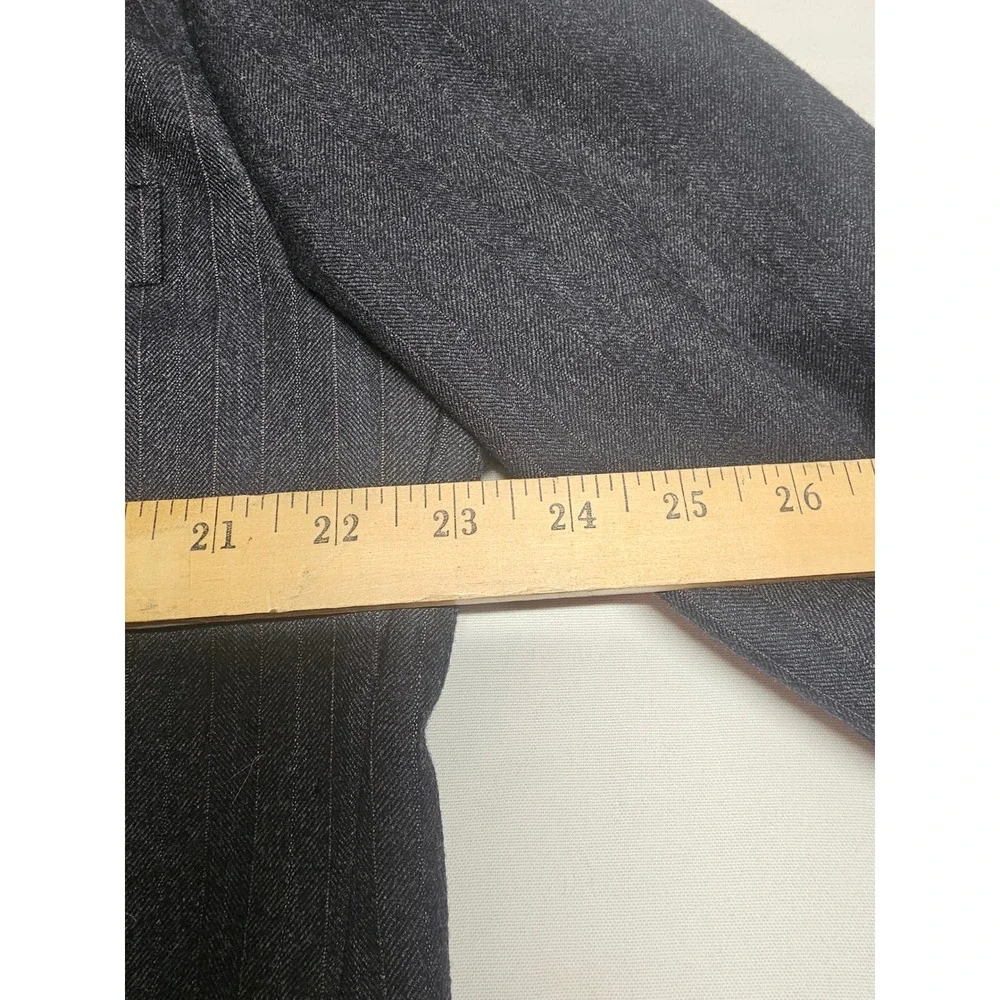 Norman Hilton Connollys Mens 42L Pinstripe Blazer‎ Charcoal Gray 2 Button Jacket